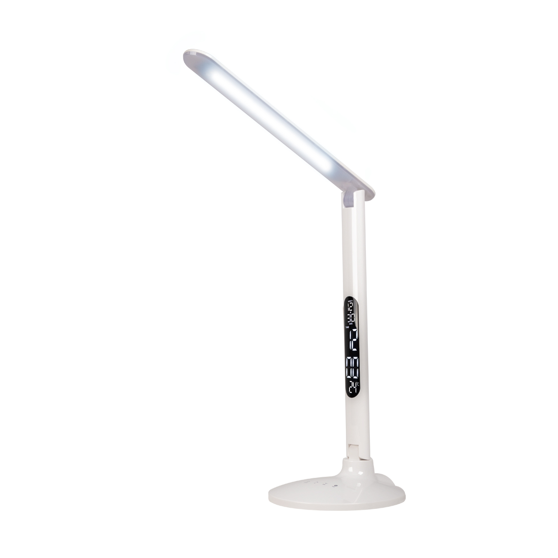 купить Настольная лампа, Deluxe, Lumi DLTL-301W-10W, 10Вт, 27 диодов, Календарь, Часы, Будильник, USB выход, 5 Степеней яркости, 3 Режима световой температуры, ABS Пластик, Белый в Алматы