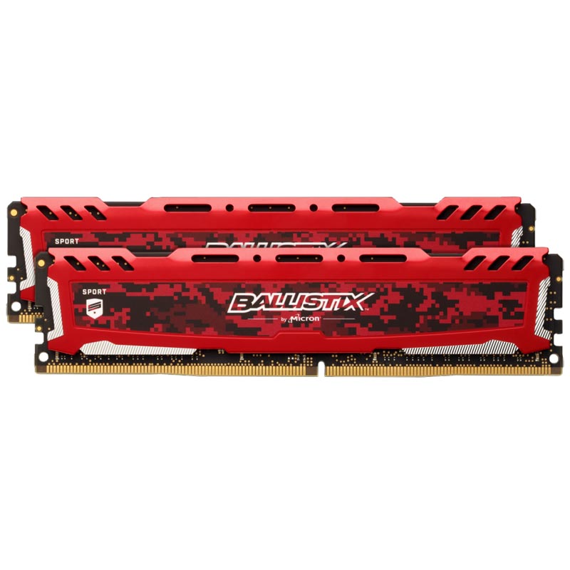 купить Оперативная память 16GB KIT (2x8Gb) DDR4 3200 MT/s Crucial Ballistix Sport LT Red PC4-25600 UDIMM CL16 SRx8 Unbuffered NON-ECC 1.2V BLS2K8G4D32AESEK в Алматы