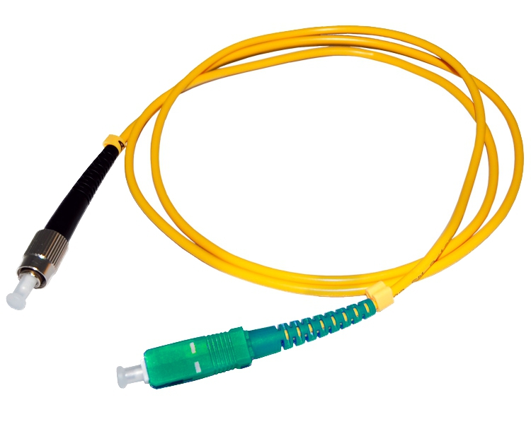 купить Патч Корд Оптоволоконный,, SC/UPC-FC/UPC SM 9/125 Simplex 3.0мм 1 м, Жёлтый, Пол. Пакет в Алматы