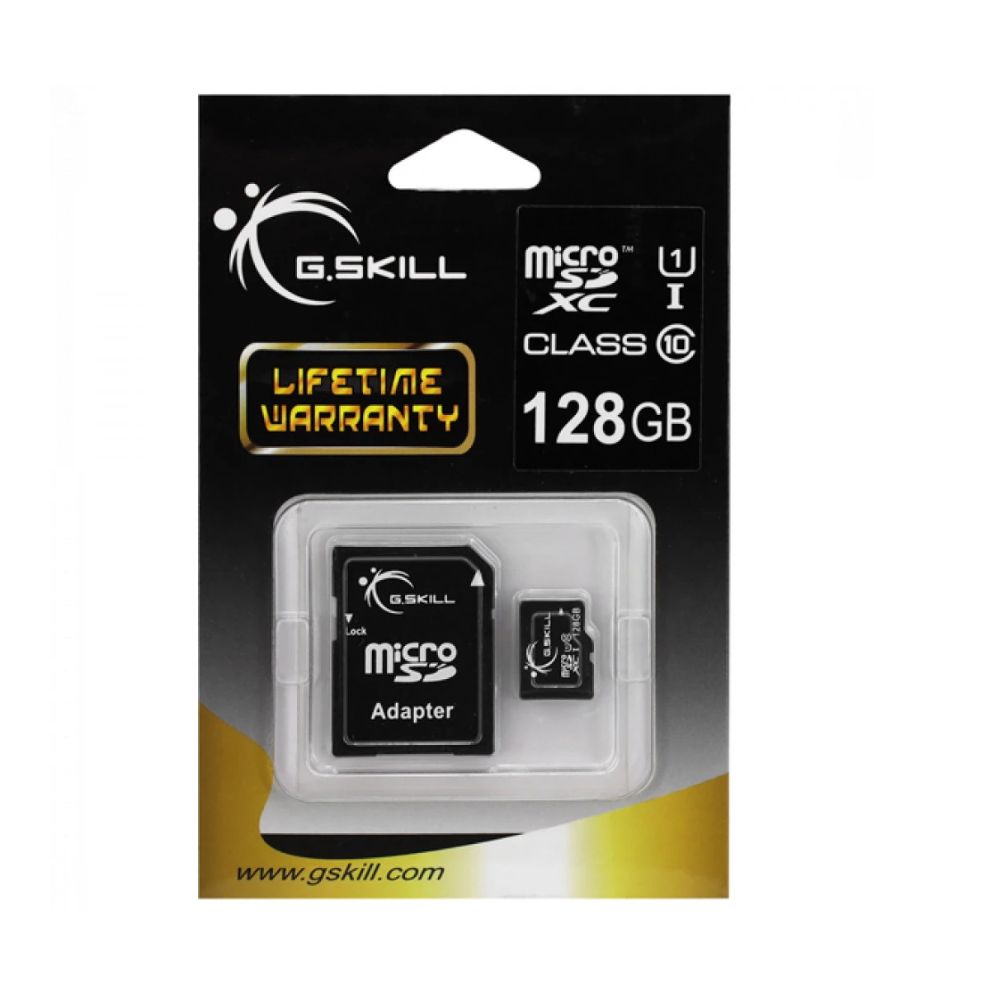 Купить Карта памяти Micro SDXC 128GB G.Skill, Class 10 UHS-I U1, адаптер FF-TSDXC128GA-U1 в Алматы