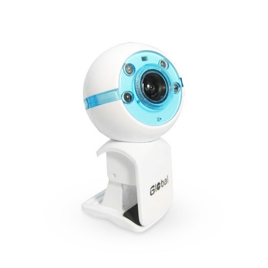 купить Веб-Камера, Global, A-25, USB 2.0, CMOS, 640x480, 1.3Mpx, Микрофон, Бело-Синий, Крепление: зажим, Подсветка с регулировкой яркости, Бело-Синий в Алматы