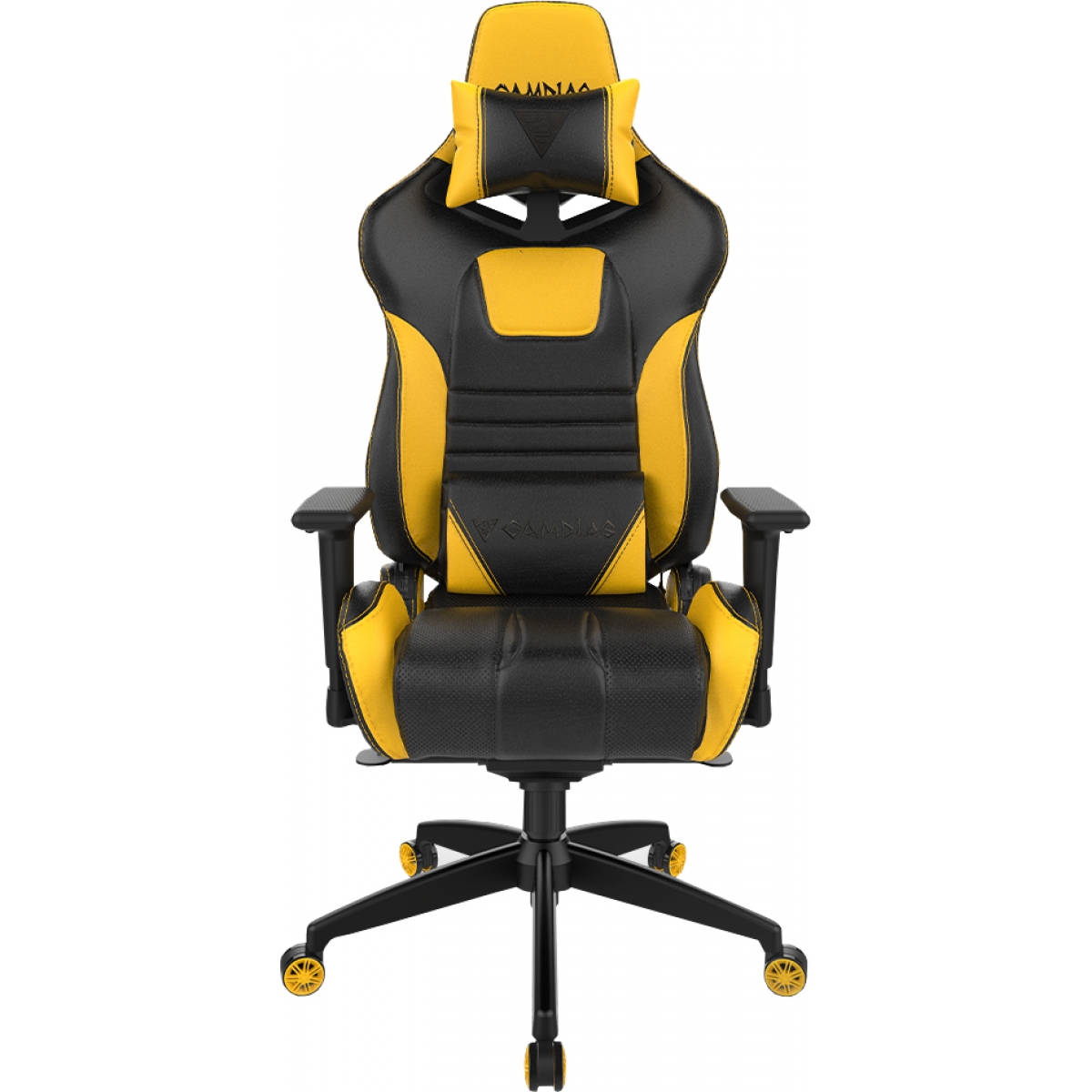 купить Игровое кресло GAMDIAS ACHILLES M1A L BY <Yellow, спинка:86см, наклон: 150, нагрузка: до 200кг> в Алматы