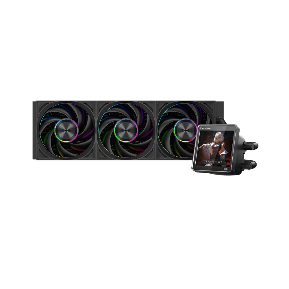 Купить Водяное охлаждение для CPU PCCooler DT360 Max ARGB Display BK TDP 350W 1200/1700/1851/AM4/AM5 Черный в Алматы