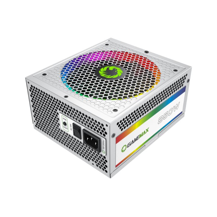 купить Блок питания Gamemax RGB 850W Rainbow White (Gold) в Алматы