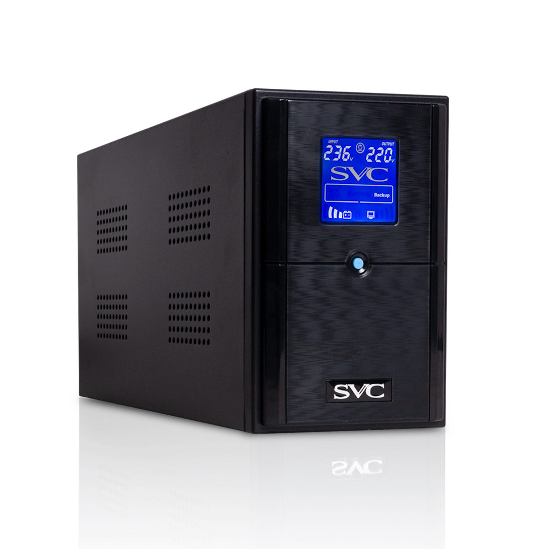 Купить UPS SVC V1500-L-LCD, 1500VA, 900W, 2x12V/9Ah, AVR 165 - 275, 3xSchuko CEE7 в Алматы
