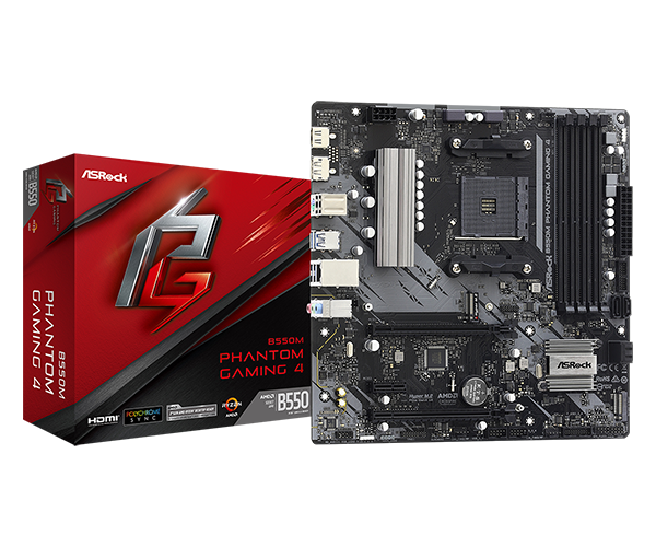 купить Материнская плата ASRock B550M PHANTOM GAMING 4 в Алматы
