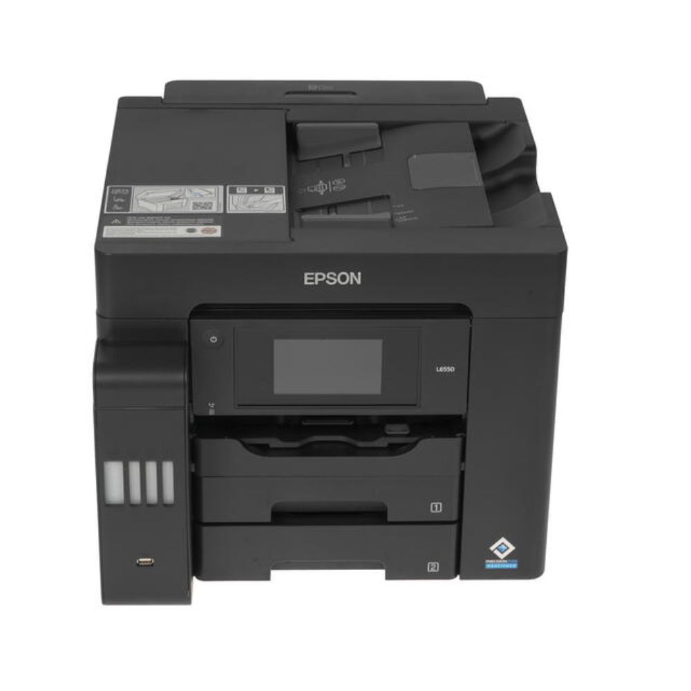 Купить МФУ Epson L6550, A4, print 4800x2400dpi, 32/22ppm, scan 1200x2400dpi, LCD, USB, LAN, Wi-Fi, Duplex C11CJ30404 в Алматы