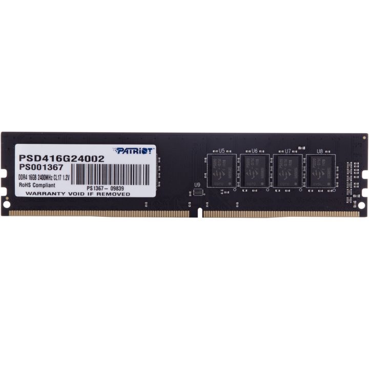 купить Оперативная память DDR4 PC-19200 (2400 MHz) 16Gb PATRIOT <1x8, 1.2V> в Алматы