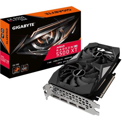 купить Видеокарта Gigabyte RADEON RX 5500 XT OC 8GB GDDR6 128bit HDMI 3xDP GV-R55XTOC-8GD в Алматы