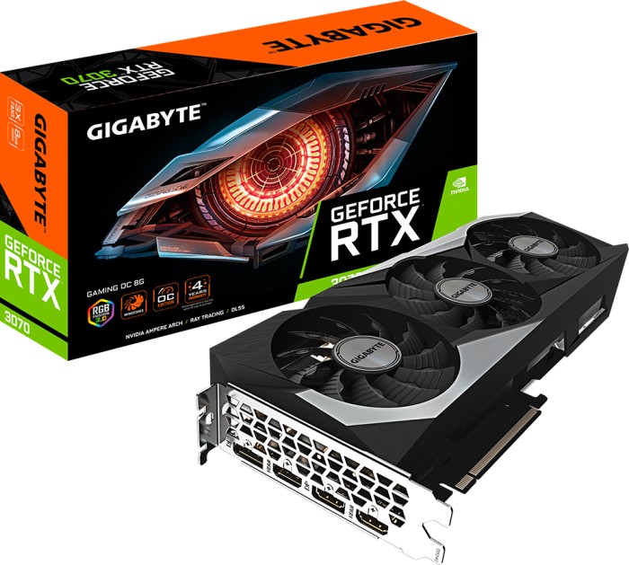 купить Видеокарта Gigabyte, RTX 3070, GAMING OC, GV-N3070GAMING OC-8GD 2.0, 8GB GDDR6 в Алматы