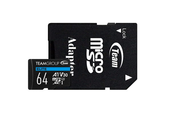 купить Карта памяти Team Group Elite MicroSDHC/SDXC 64GB U3 TEAUSDX64GIV30A103, 90MB/sec; Write: 45MB/sec + SD Adapter в Алматы