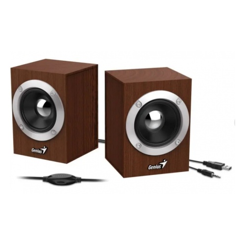 купить Колонки Genius SP-HF280 Wood,  3W x 2, 4ОМ, 100Hz-20KHz, 1,2 м, 3,5мм 31730028400 в Алматы