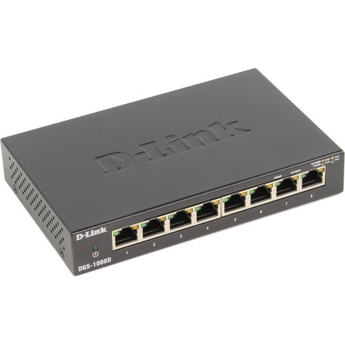 купить D-Link DGS-1008D/J3A Коммутатор 8-порт10/100/1000 неуправляемый металлический корпус /  в Алматы