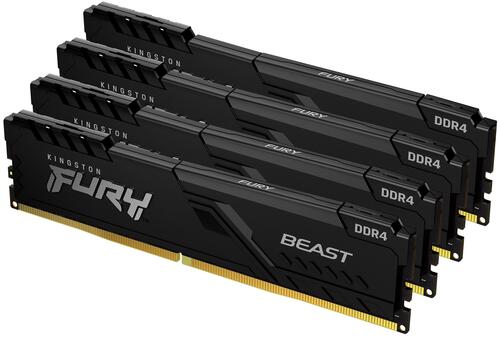 купить Модуль памяти Kingston Fury Beast KF426C16BBK4/32 DDR4 DIMM 32Gb KIT (4x8) 2666 MHz CL16 в Алматы