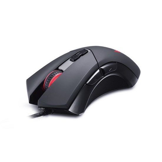 купить Мышь, Delux, DLM-555OUB, Игровая, Оптическая, 800-4000dpi, С дополнительным весовым блоком, Программируемые клавиши, Часто сканирования 8000 кадр/сек., Длина кабеля 1,6 метра, Размер: 128,5*71,5*42,8 мм, Чёрный в Алматы
