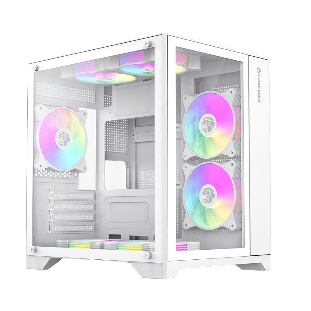 Купить Компьютерный корпус Gamemax Infinity Mini 7 ARGB Fans + Controller White без Б/П в Алматы