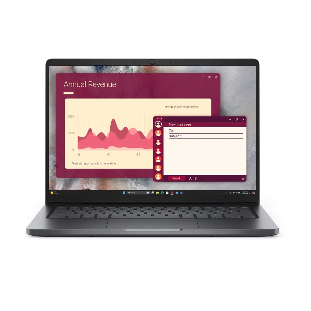 купить Dell Pro 14 PC14250/C5 220U/16GB/512GB SSD/14.0" FHD+/Integrated/FgrPr/FHD/IR Cam/Mic/WLAN + BT/Backlit Kb/3 Cell/W11Pro/1Y PS в Алматы