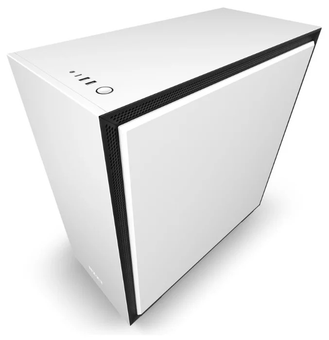 купить Корпус NZXT H710i CA-H710i-W1 Mid Tower Black/White Chassis with Smart Device 2, 3x120, 1x140mm Aer F Case Fans, 2x LED Strips and Vertical GPU Mount в Алматы