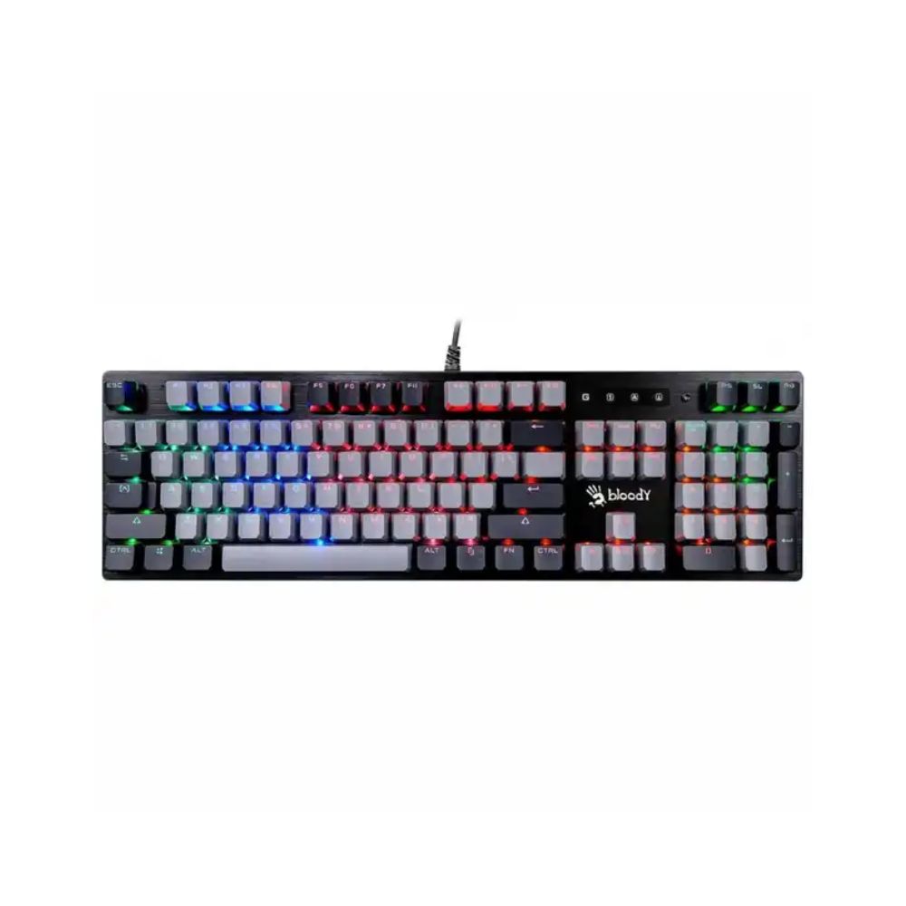 купить Клавиатура Bloody B828N, Black/Grey, Mechanical, RGB, Anti-Ghosting, Multimedia, USB&nbsp;B828N Grey+Black в Алматы