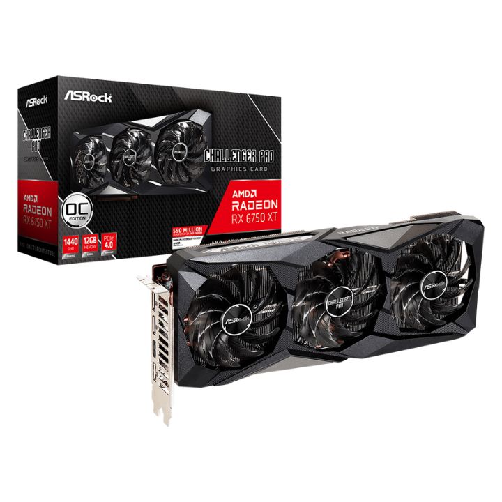 купить Видеокарта AsRock RADEON RX 6750 XT Challenger Pro 12G OC GDDR6 192bit 3xDP HDMI RX6750XT CLP 12GO в Алматы