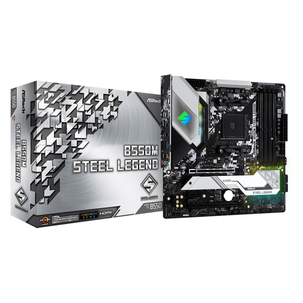 купить Материнская плата ASRock B550M STEEL LEGEND в Алматы