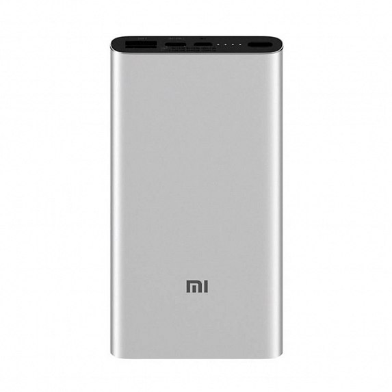 купить Портативное зарядное устройство, Xiaomi, Mi Power Bank 10000mAh 3 (2019 Type-C)(PLM12ZM) VXN4251CN,Fast charge (18W), Выход USB: 1*1.5A, Индикатор заряда батареи, Кабель Micro USB в комплекте, Серебристый в Алматы