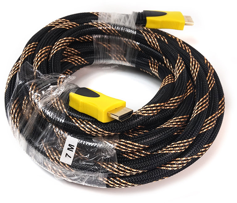 купить Видeo кабель PowerPlant HDMI - HDMI, 7m, позолоченные коннекторы, 1.3V, Nylon в Алматы