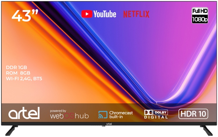 купить Телевизор Artel A43MQA800 Smart FHD в Алматы
