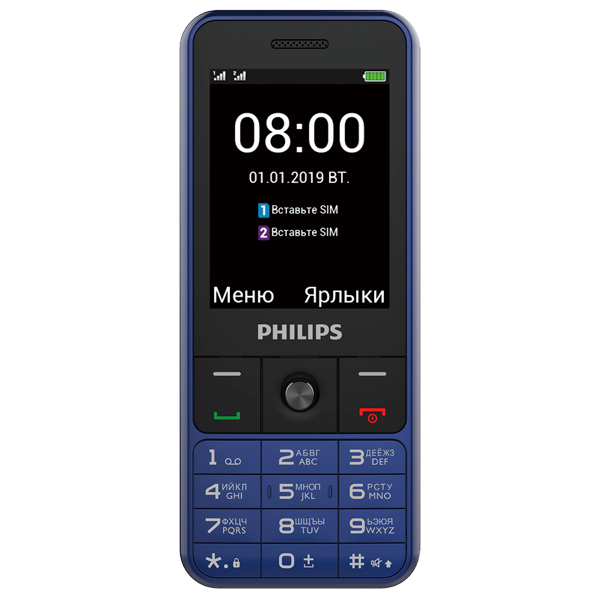 купить Мобильный телефон Philips E182 синий в Алматы