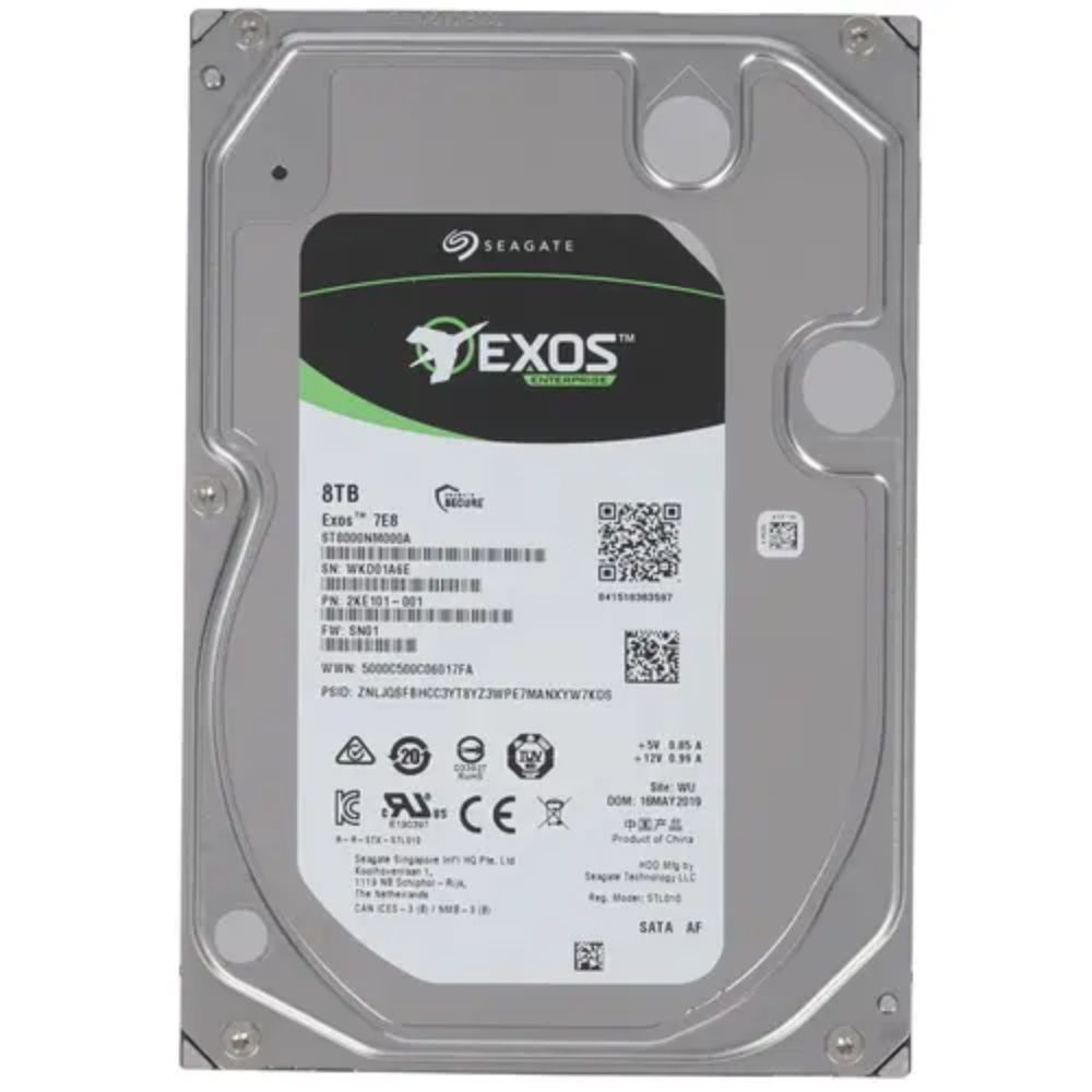 купить Жесткий диск HDD 8TB SATA 6GB/S Seagate Exos ST8000NM000A 7200RPM  256MB  в Алматы