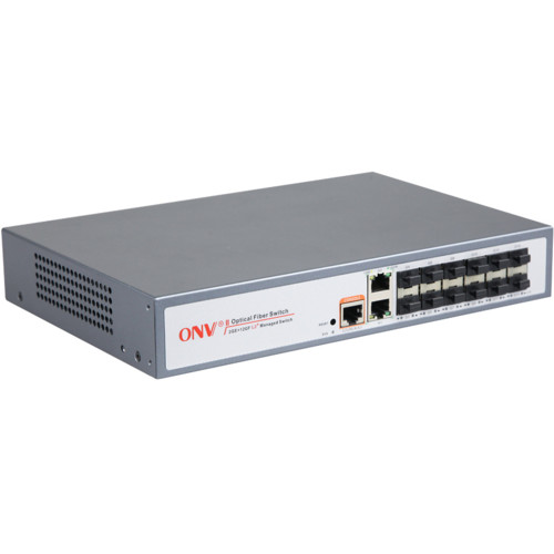 купить Коммутатор оптоволоконный управляемый 12-портов SFP ONV 33012FM <12-портов SFP, 2-порта 10/100/1000Base-T RJ45, 1 порт RS232 консоли> в Алматы