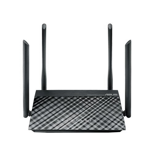 купить Маршрутизатор с беспроводной точкой доступа, ASUS, RT-AC1200, 2.4/5 ГГц, 1200 Мбит/с, MIMO, 4x внешние антенны, 1х USB 2.0 в Алматы