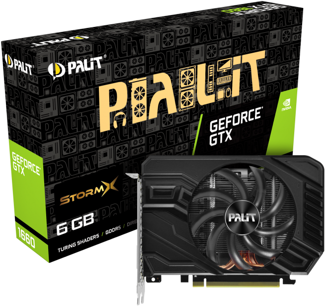 купить PALIT, GTX1660 STORMX 6G,  GDDR5, 192bit, DisplayPort, HDMI, DVI в Алматы