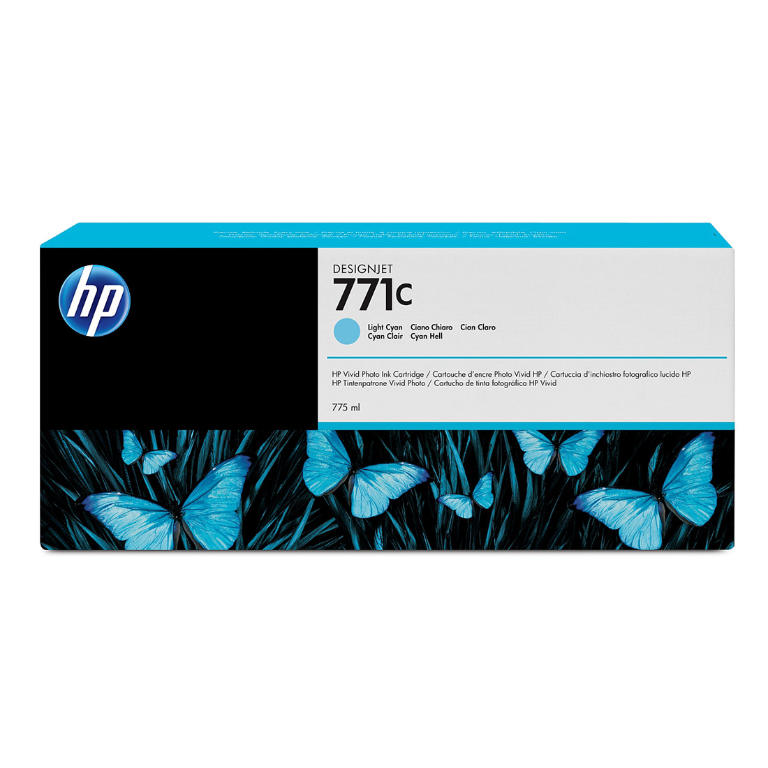купить Картридж, HP (оригинал), B6Y12A, №771С, Светло-голубой, Для принтеров HP DesignJet Z6200/Z6600/Z6800, 775 мл. в Алматы