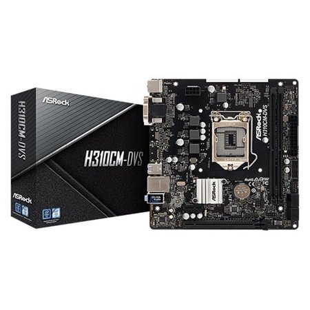 купить Материнская плата ASRock H310CM-DVS LGA1151 INTEL H310 2xDDR4 (2666) 4xSATA3 1xPCI-E3.0x16, 1xPCI-E2.0x1,1xD-Sub, 1xDVI-D, 4xUSB2.0, 2xUSB3.1, 1xRJ-45, 1xPS/2,  HD Audio Jacks: Line in / Front Speaker / Microphone mATX                                 в Алматы