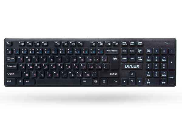 купить Клавиатура, Delux, DLK-150GB, Ультратонкая, Беспроводная в Алматы
