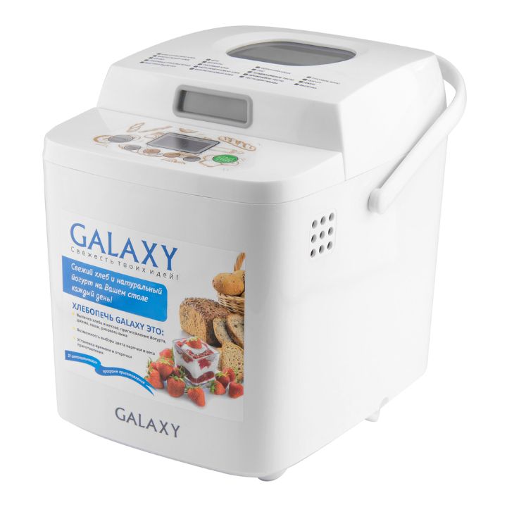 купить Хлебопечь GALAXY GL2701, 600Вт, Жидкокристаллический дисплей, 19 программ, 220В/50Гц в Алматы