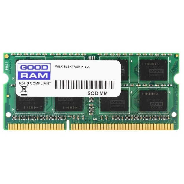 купить Оперативная память для ноутбука 4Gb DDR3 1333Mhz GOODRAM SODIMM PC3-10600 CL9 GR1333S364L9S/4G в Алматы