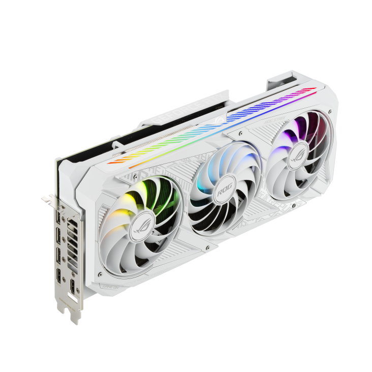 купить Видеокарта ASUS GeForce RTX3080 OC GDDR6X 10GB 320-bit 2xHDMI 3xDP ROG-STRIX-RTX3080-O10G-WHITE-V2 в Алматы