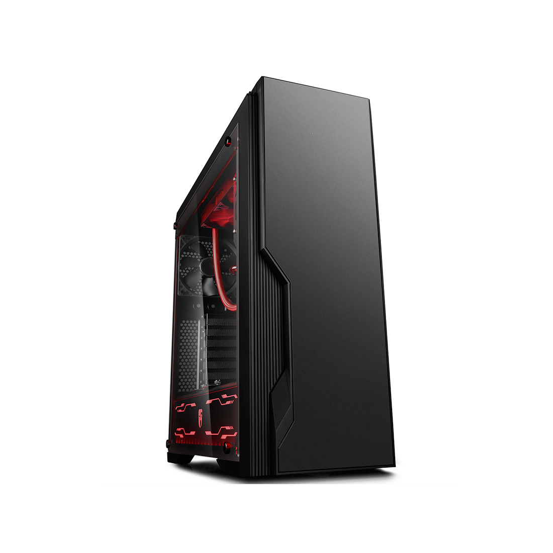 купить Кейс, Deepcool, DUKASE LIQUID, ATX/Micro ATX, USB 3.0/2.0, Контроллер, HD-Audio Mic, Кулер 1*12cm, RGB СЖО 240 мм, Сталь 0,7, Без Б/П,Чёрный в Алматы