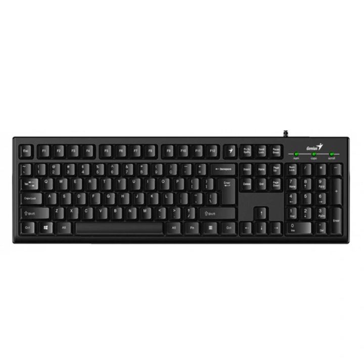 купить Wired multimedia keyboard Genius SmartKB-100, USB, 104 buttons +  SmartGenius button, 12 programable keys , App support, classic form , cable 1.5 m. , black color в Алматы