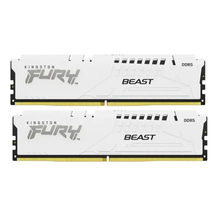 купить Комплект модулей памяти Kingston FURY Beast White XMP KF552C40BWK2-32 DDR5 32GB (Kit 2x16GB) 5200MHz в Алматы