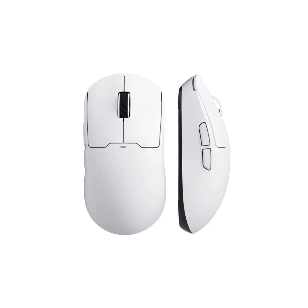 купить Мышь MCHOSE A5 Ultra, PAW3395-26Kdpi, 8000Hz, 500mAh, 2.4/BT/USB, 5buttons-60M, Light(59g), White в Алматы
