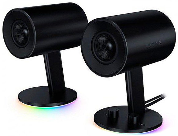 купить Колонки, Razer, Nommo Chroma - 2.0 , RZ05-02460100-R3G1, 50 &ndash; 20 000 Гц, 2 широкополосных динамика диаметром 3* (по 1 на колонку), USB (питание), 3.5MiniJack, Чёрный в Алматы