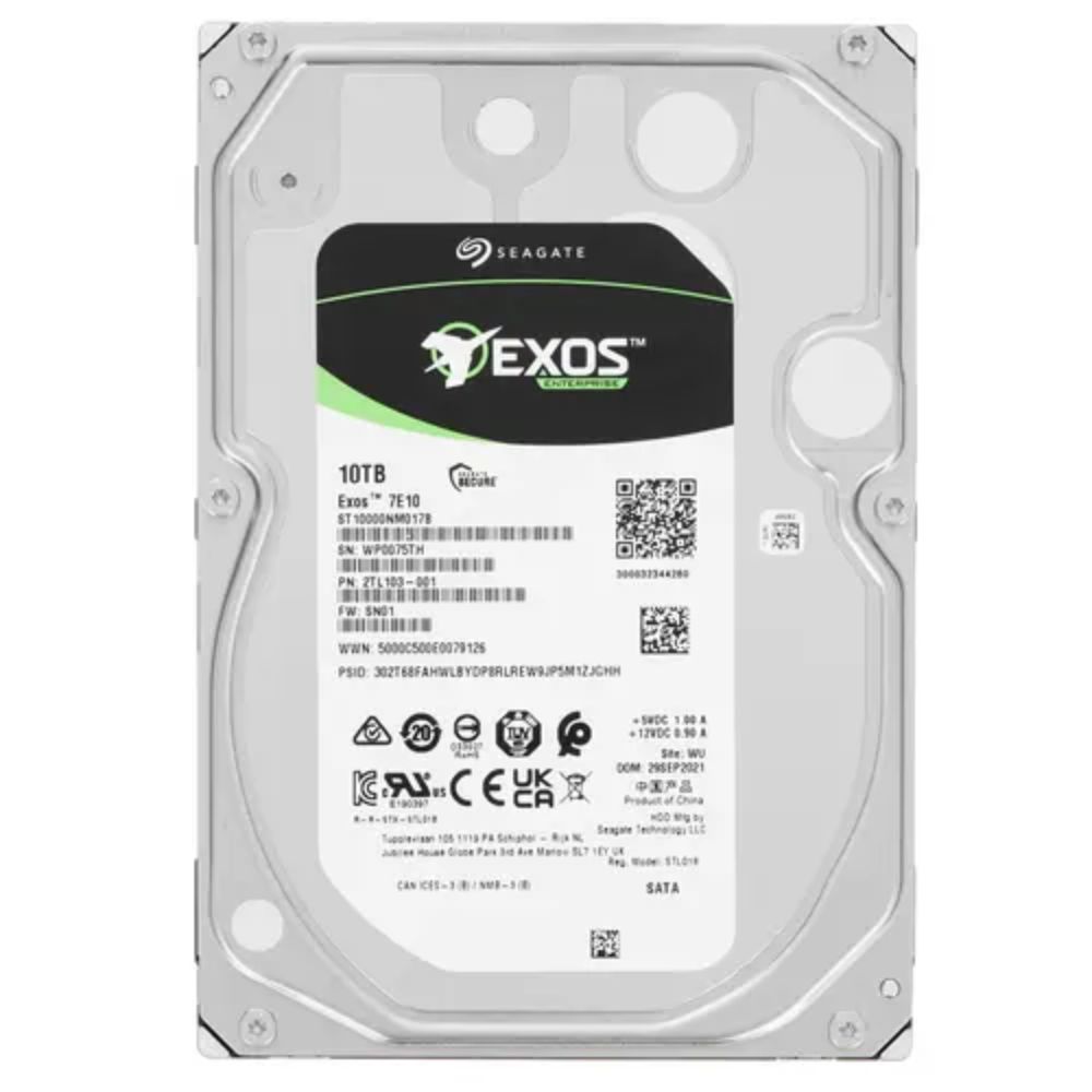 купить Жёсткий диск HDD 10 Tb SATA 6Gb/s Seagate Exos 7E10 ST10000NM017B 3.5* 7200rpm 256Mb в Алматы