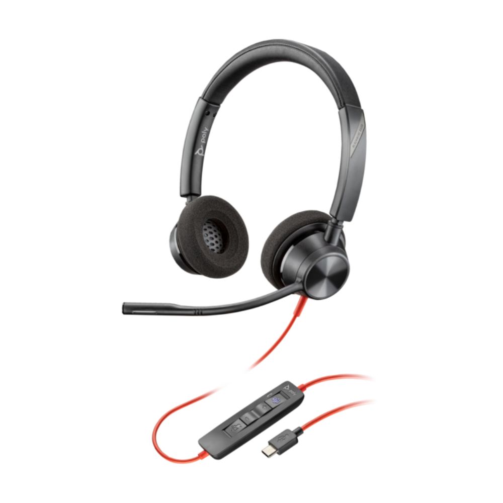 купить Наушники Poly Blackwire 3320 Stereo Microsoft Teams Certified USB-C Headset +USB-C/A Adapter (8X220AA) в Алматы