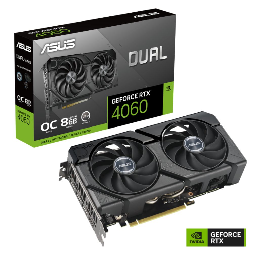 купить Видеокарта ASUS PCI-Ex GeForce RTX 4060 Dual EVO OC Edition 8GB&nbsp;90YV0JC7-M0NA00 в Алматы