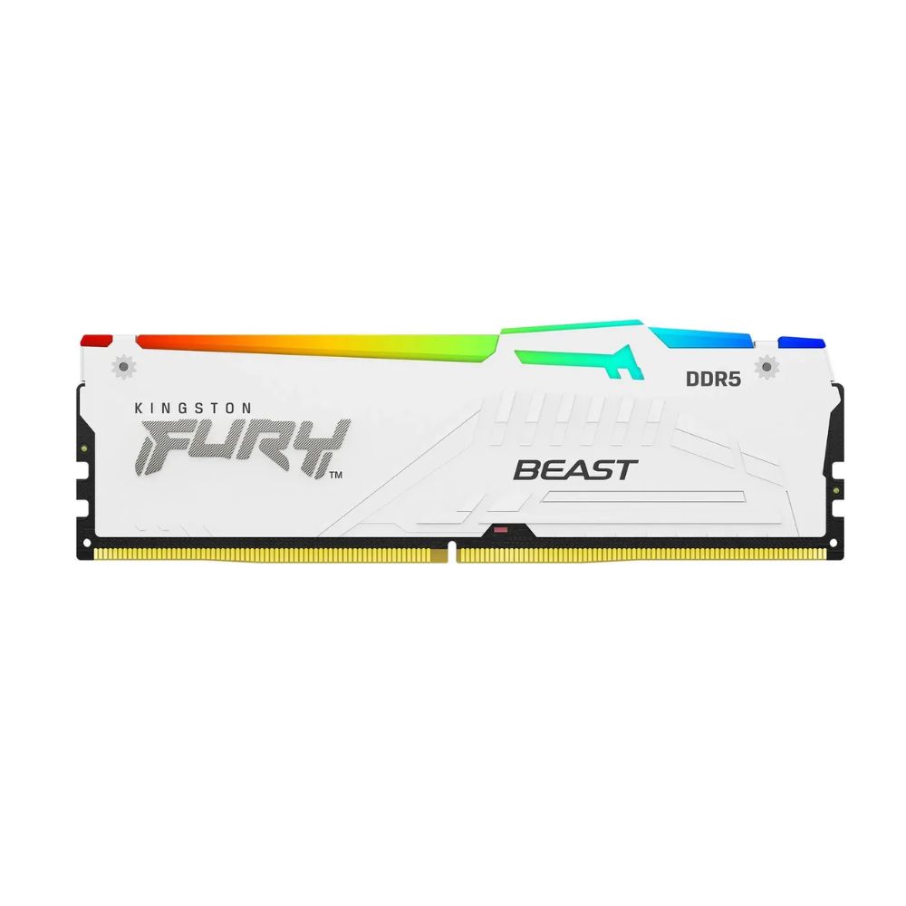 Купить Оперативная память  32GB DDR5 5200MHz Kingston FURY Beast White RGB XMP CL40 KF552C40BWA-32 в Алматы