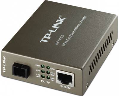 купить Оптический медиаконвертер WDM Tp-Link MC111CS <100BASE-TX to 100BASE-FX Single mode SC fiber Converter, Full-duplex,Tx:1550nm, Rx:1310nm, up to 20Km, switching power adapter, chassis mountable> в Алматы