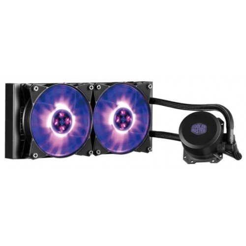 купить Водяное охлаждение для CPU CoolerMaster MasterLiquid ML240L RGB 4-pin(PWM) 650-2000RPM 15dBA LGA1151/1150/1155/2066/2011/1366/AM4/AM3+/AM3/AM2+/AM2FM2+/FM2/FM1 MLW-D24M-A20PC-R1 в Алматы